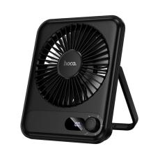 Hoco HX607 Portable Desktop Fan Ultra-thin Quiet 2000mAh 3200 Rpm Max with LCD Display Black
