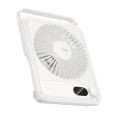 Hoco HX607 Portable Desktop Fan Ultra-thin Quiet 2000mAh 3200 Rpm Max with LCD Display White