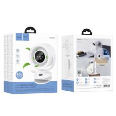 Hoco HX608 Portable Desktop Quiet Fan 3600mAh 5-speed Fan Adjustment with LCD Display and Wall-mount Option White