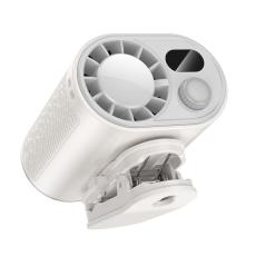 Hoco HX609 Portable Quiet Lightweight Fan 3600mAh 12000 Rpm Max with LCD Display and Clip-on Option White