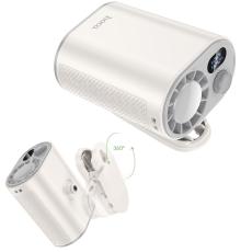 Hoco HX609 Portable Quiet Lightweight Fan 3600mAh 12000 Rpm Max with LCD Display and Clip-on Option White