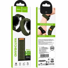 Watchband Hoco WH15 Fabric Series for Samsung Huawei Xiaomi Vivo OPPO etc 22mm Universal Army Green