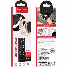 Watchband Hoco WH25 Flexible Series Silicone Strap for Samsung Huawei Xiaomi Vivo OPPO etc 22mm Universal Black