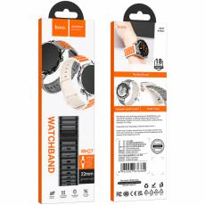 Watchband Hoco WH27 Flexible Series Silicon Strap for Samsung Huawei Xiaomi Vivo OPPO etc 22mm Universal Black-Grey