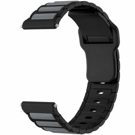 Watchband Hoco WH27 Flexible Series Silicon Strap for Samsung Huawei Xiaomi Vivo OPPO etc 22mm Universal Black-Grey