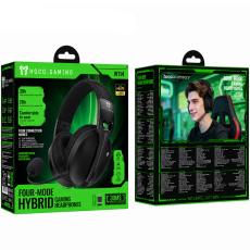 Wireless Gaming Headset Hoco W114 Magic Surround Stereo v5.4 600mAh with Detachable Microphone and Wired 3.5mm Jack Black