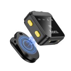 Set Lavalier Microphones Hoco L17 with Magnetic Clamp USB-C + Lightning and Omnidirectional Microphone 600mAh 6hr Use Time and Charging Case Black