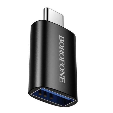 Adapter Borofone BV26C USB-A to USB-C USB3.0 Black
