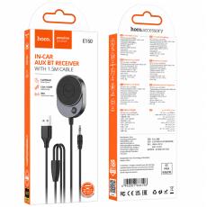 Bluetooth Audio Transmitter Hoco E150 Path v5.4 with AUX USB-A Microphone and Call Control Buttons Grey