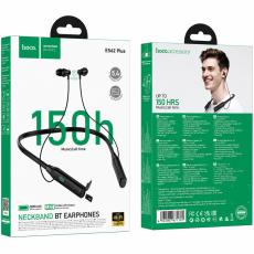 Bluetooth Hands Free Hoco ES62 Plus Neckband Magnetic v5.4 1200mAh 150Hrs Playback Time LED Battery Display and TF Card Playback Black