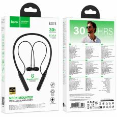 Bluetooth Hands Free Hoco ES74 Refinado Neckband Magnetic v5.4 280mAh 30Hrs Playback Time Incoming Calls Vibration Black