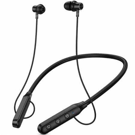 Bluetooth Hands Free Hoco ES74 Refinado Neckband Magnetic v5.4 280mAh 30Hrs Playback Time Incoming Calls Vibration Black
