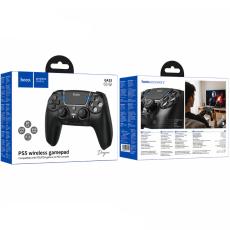 Gamepad Hoco GA32 Dragon RGB 600mAh BT v5.1 Dual Motor Vibration Dual Channel AUX Port and Mute Button Compatible with PS5 Black