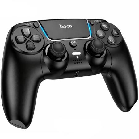 Gamepad Hoco GA32 Dragon RGB 600mAh BT v5.1 Dual Motor Vibration Dual Channel AUX Port and Mute Button Compatible with PS5 Black
