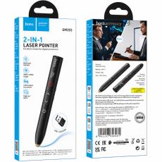 Hoco GM203 Touch Smart Active Pen 2.4GHz 180mAh for Full Screen Presentation Control and Laser Pointer Black
