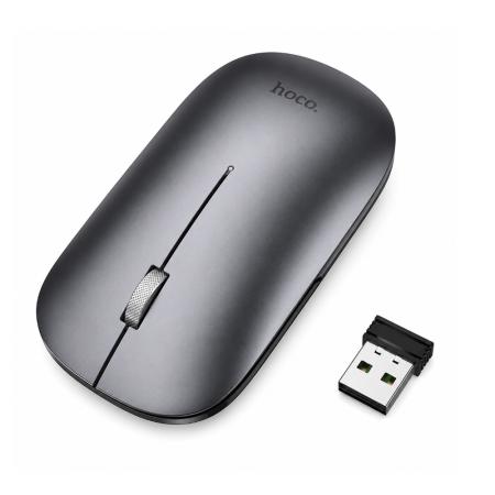 Bluetooth Rechargeable Mouse Hoco GM43 Adelanto 450mAh Dual Mode 2.4GHz and BT with 3 Buttons 1600 DPI Grey