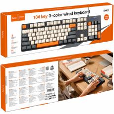 Wired Keyboard Hoco GM61 Murphy 104 Laser Engraved Membrane Keys USB-A Cable 1.45m