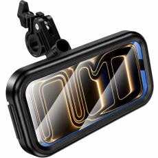 Hoco H95 Bendito Bike and Motorcycle Mount with IPX4 Waterproof Case for 4.5"-7" Steering Range 15-25mm Black