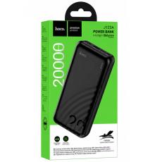 Power Bank Hoco J123A Element 20000mAh 5V/2A 1xUSB-C 1xUSB-A 1xMicroUSB LED Battery Light Black