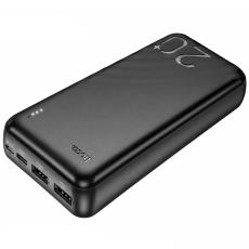 Power Bank Hoco J123A Element 20000mAh 5V/2A 1xUSB-C 1xUSB-A 1xMicroUSB LED Battery Light Black