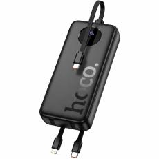 Power Bank Hoco J132A Sabio 20000mAh 22.5W+PD20W with 3 Intergrated Cables 2xUSB-C 1xLightning and 1xUSB-A Port LED Digital Display Black