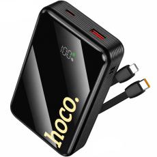 Power Bank Hoco Q37A Graceful 20000mAh 22.5W PD20W QC3.0 1xUSB-A 1xUSB-C with Integrated Cables USB-C Lighting and LED Display Black