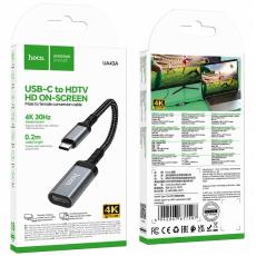 Adapter Hoco UA43A USB-C to HDMI 4K 30Hz Braided Black 20cm