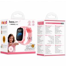 Kids Smartwatch Hoco Y106 4G 730mAh 1.83” LCD GPS Camera with Call and Message Function IPX7 Pink