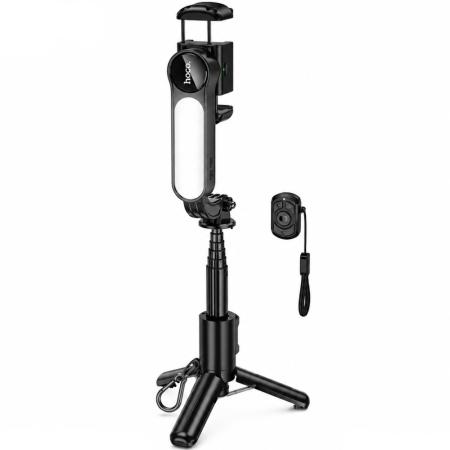 Gimbal Holder Hoco K90 Feliz Mini for Devices 4.5"-7" with Lighting and Magnetic Remote Black