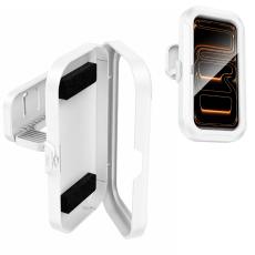 Wall Mount Phone Holder Hoco HD16 Compatible with Devices 4.5"- 7" Waterproof and Dustproof with Transparent Touchscreen Window White