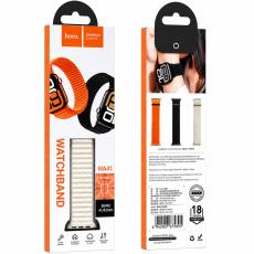 Watchband Hoco WA41 Parkour Series 38/40/41/42 mm Nylon Strap For Apple Watch series 1/2/3/4/5/6/7/8/9/SE/SE2 White