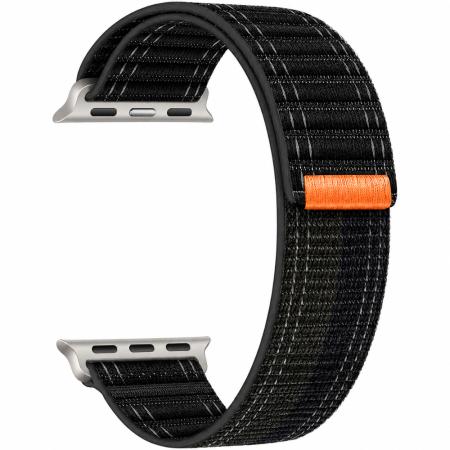 Watchband Hoco WA42 Fabric Series 44/45/46/49mm Nylon Strap For Apple Watch series 1/2/3/4/5/6/7/8/9/se/ultra1/ultra2 Black