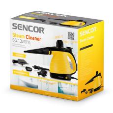 Sencor SSC 3001YL Handheld Steam Cleaner with Rapid Steam System and 5 Cleaning Accessories