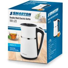 Kettle Smarton WK 620 1.7lt 2200W Double Walled with Overheating Protection and Automatic Shutdown Black-White