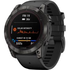 Smartwatch Garmin Fenix 7X Pro Sapphire Solar Titanium 51mm GPS NFC 10 ATM Carbon Grey DLC Titanium with Black Band