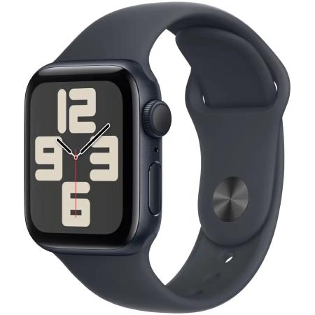Apple Watch SE2 (2024) Aluminum 44mm GPS NFC 5 ATM Aluminum Case Midnight with Midnight Sport Band
