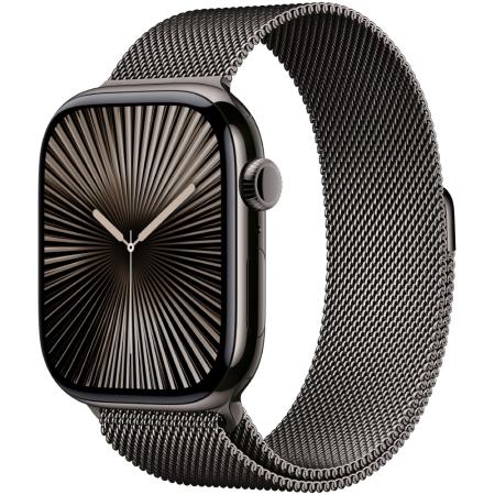 Apple Watch Series 10 4G 46mm GPS eSIM NFC IP6X Titanium Case with Milanese Loop Slate