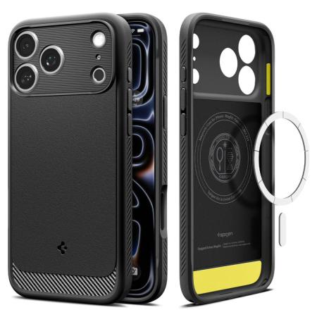 Case Spigen Rugged Armor Magsafe for Apple iPhone 17 Pro Matte Black