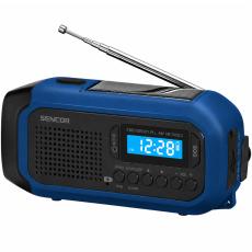 Camping Radio Sencor SRD 1050SCL BB Solar with USB-C Hand Crank and LED Flashlight FM/AM  Blue