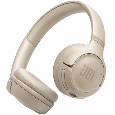 Bluetooth Stereo Headphones JBL Tune 530BT On-ear with Pure Bass 2-Mic BT6.0 and Playtime up to 76h Beige