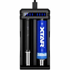 Industrial Type Battery Charger Xtar SC2 USB-C 2 Positions with Power Display for 18650 18700 20700 21700 22650 25500 26650