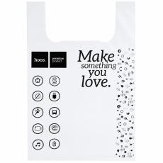 Plastic Bag Hoco 30χ42χ13cm White 50 Pieces