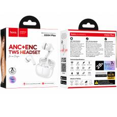 Wireless Hands Free Hoco EQ34 Plus Rima ANC+ENC v5.4 300mAh 7h Talk Time White