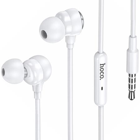 Hands Free Hoco Benevolent with Microphone 3.5mm White 1.2m