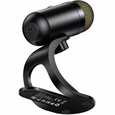Desktop Microphone Hoco L50 Profit for Streaming Gaming Video Calls RGB USB-C Omnidirectional Mic Mute Button Black