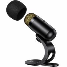 Desktop Microphone Hoco L50 Profit for Streaming Gaming Video Calls RGB USB-C Omnidirectional Mic Mute Button Black