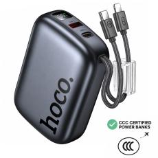 Power Bank Hoco Q55 Rock 20000mAh PD20W QC USB-C USB-A and Integrated Cables USB-C Lighting LED Display Grey