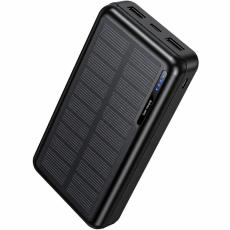 Power Bank Hoco J176A Honorifico 20000mAh 10W 1xUSB-C 2xUSB-A 1xMicroUSB and Solar Panel Black