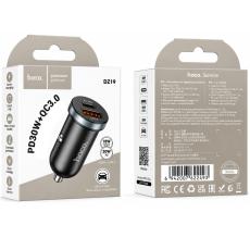 Car Charger Hoco. DZ19 Scenery Lightweight 30W USB-C PD30W + USB-A 18W QC3.0A Black