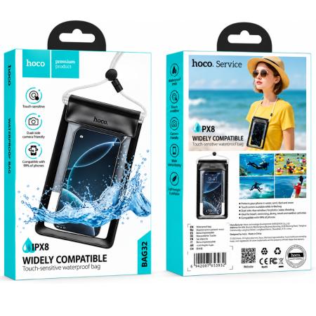 Hoco. BAG32 Waterproof Bag IPX8 for Devices up to 7.2" Dimensions 22cm x13.3cm